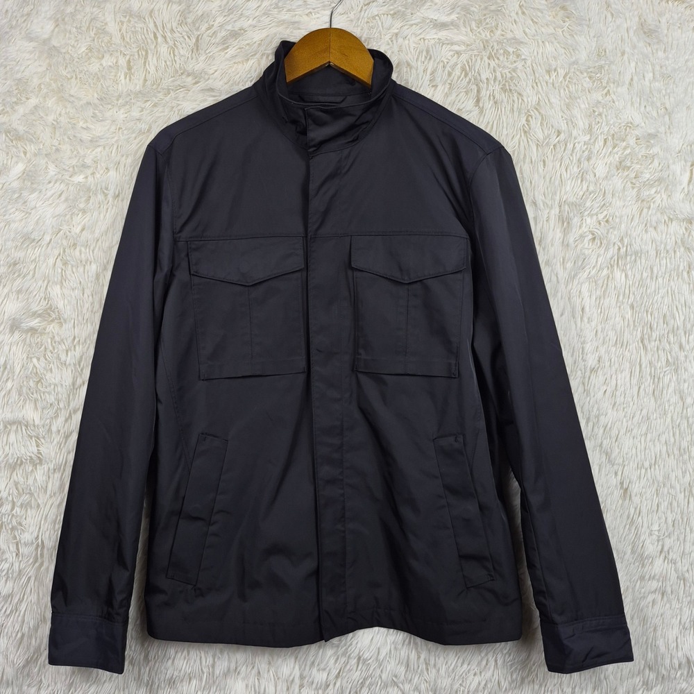 Theory Mens Yost N Fuel Canvas Field Jacket Black Size Medium Utility